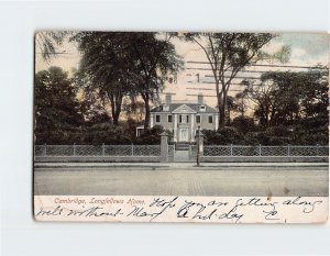 Postcard Longfellow's Home, Cambridge, Massachusetts