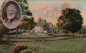 Vintage Postcard 1911 Whittier's Birthplace Haverhill Mass. Massachusetts
