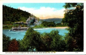 West Virginia Wheeling National Highway View Of The Ohio River Curteich