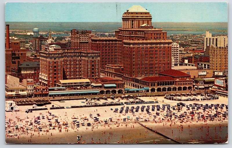 Chalfonte-Haddon Hall Boardwalk In Atlantic City New Jersey NJ Beach Postcard