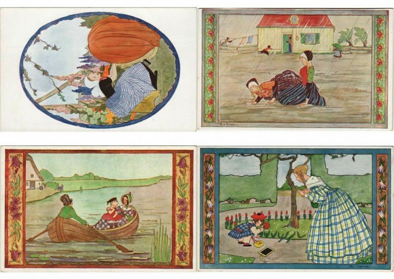 RIE CRAMER ILLUSTRATEUR Mostly CHILDREN, COLLECTION OF 200 CPA (L3745)