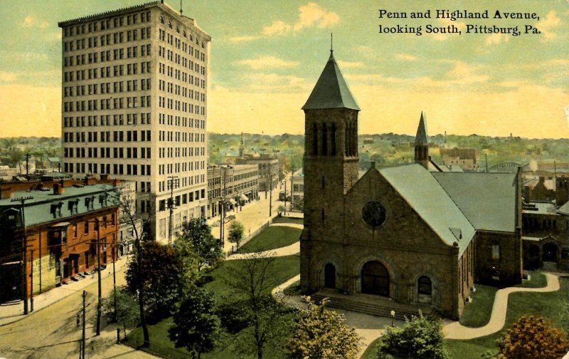 PA - Pittsburgh. Penn & Highland Ave Looking South