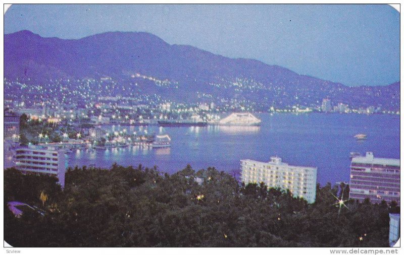 Twilight Settles Over The Port, Acapulco, Mexico, 1940-1960s