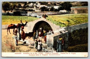 Nazareth  Israel  Virgin's Fountain    Postcard
