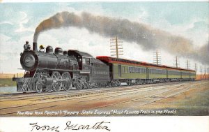 New York Centrals Empire State Express Railroad, Train Postcard