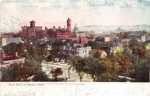 SNAP SHOT OF OMAHA NEBRASKA TO NORWAY CITY HALL & PUBLIC LIBRARY POSTCARD 1906