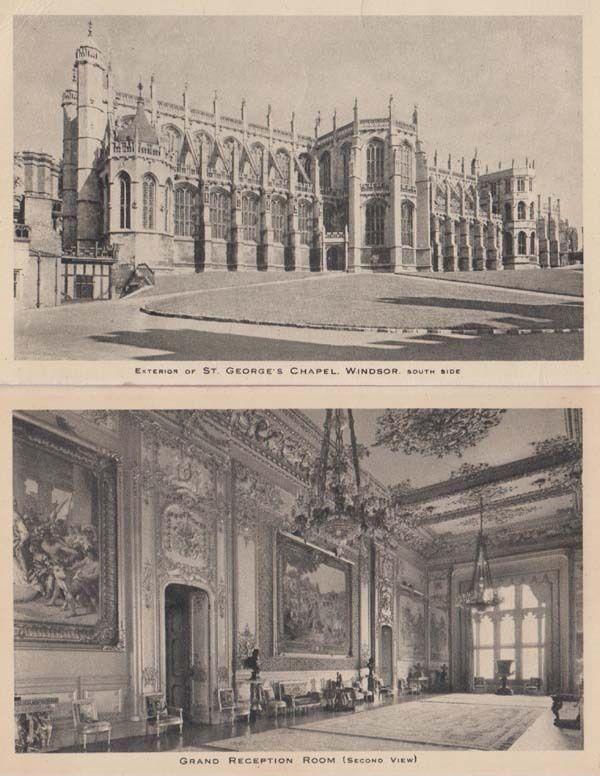 St Saint George Georges Chapel Windsor Castle 2x Antique Tucks Mint Postcard s