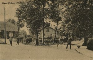 denmark, GRAM GRAMBY, Kirkevej, Street Scene (1910s) Postcard