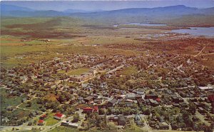 Tupper Lake New Hampshire 1960s Postcard Aerial View 