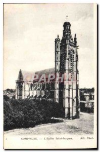 Postcard Compiegne Old Church St. Jacques