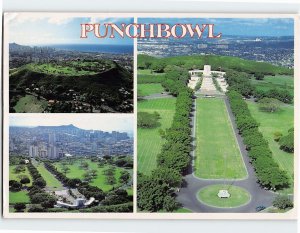 Postcard Punchbowl Crater Honolulu Hawaii USA