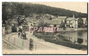 Old Postcard Bagnoles de L'Orne Allee Entree Dante and a corner of the Lake