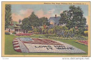 American Flag, Roger Williams Park, PROVIDENCE, Rhode Island, PU-1956