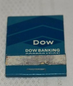 Dow Banking Corporation Advertising 20 Strike Matchbook