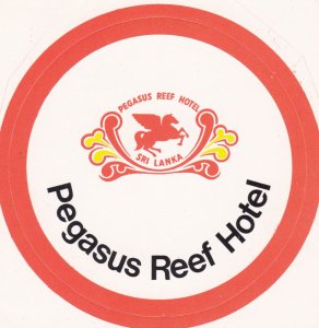 Sri Lanka Pegasus Reef Hotel Vintage Luggage Label sk2279