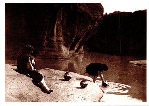 At the Old Well of Acoma Pueble Native American Postcard
