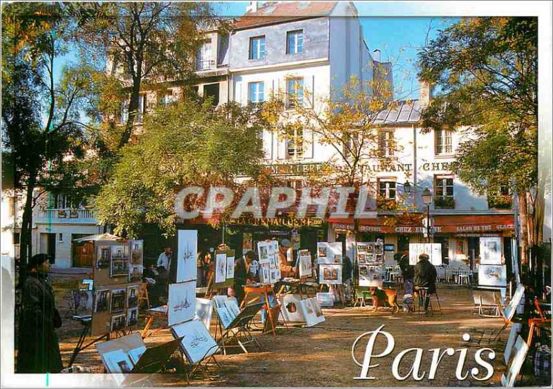 Old Postcard Paris and Wonders Montmartre Place du Tertre