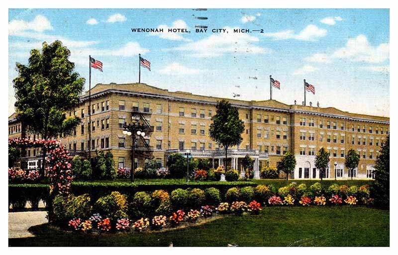 Postcard HOTEL SCENE Bay City Michigan MI AU8073