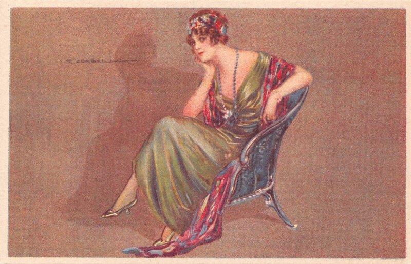 Art by Tito Corbella Love Romance Horse etc lot of 9 postcards B899