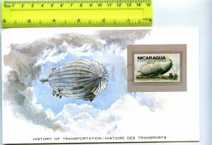 255246 NICARAGUA aviation airship Graf Zeppelin w/ stamp