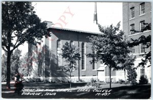 c1940s Dubuque IA RPPC Loras College Christ The King Chapel Church Photo PC A114