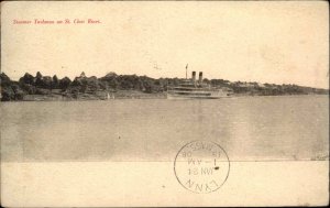 Cincinnati Ohio OH St Clair River Steamer Tashmoo 1908 Cancel Postcard