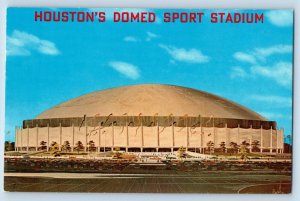 Houston Texas Postcard Harris County Domed Stadium Exterior View Building c1960