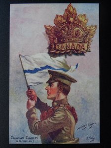 Colonial Badges and Their Wearers CANADIAN CAVALRY c1916 PC Raphael Tuck 3160