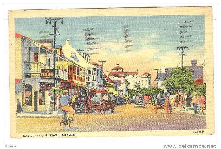 General view of Bay Street, Showing The Perfume shop, The New Colonial Pharma...