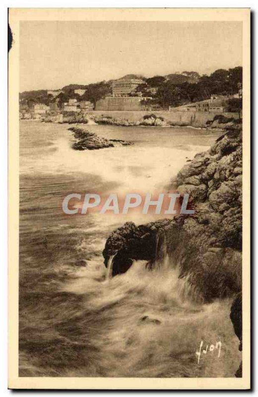 Old Postcard Marseille Wave Effect On the Corniche