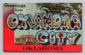 Oklahoma City Large Letter Postcard 1957