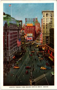 Postcard 1944 Times Square Pepsi Sign Broadway & 47th 