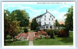 VERGENNES, Vermont VT ~ Roadside BASIN HARBOR LODGE 1930s Postcard