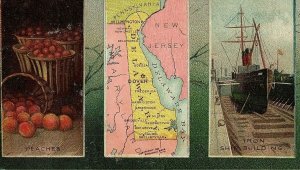 1889 Arbuckle Bros Ariosa Delaware Map Coffee Victorian Trade Card New York City 