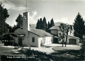 Switzerland Locarno Evangelische Kirchlein Monti vintage Postcard