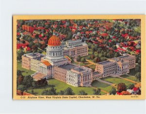 Postcard Airplane View, West Virginia State Capitol, Charleston, West Virginia