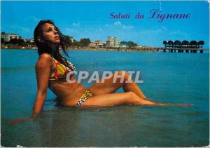 Postcard Modern lignano sabbiadoro la nuova terrazza a mare