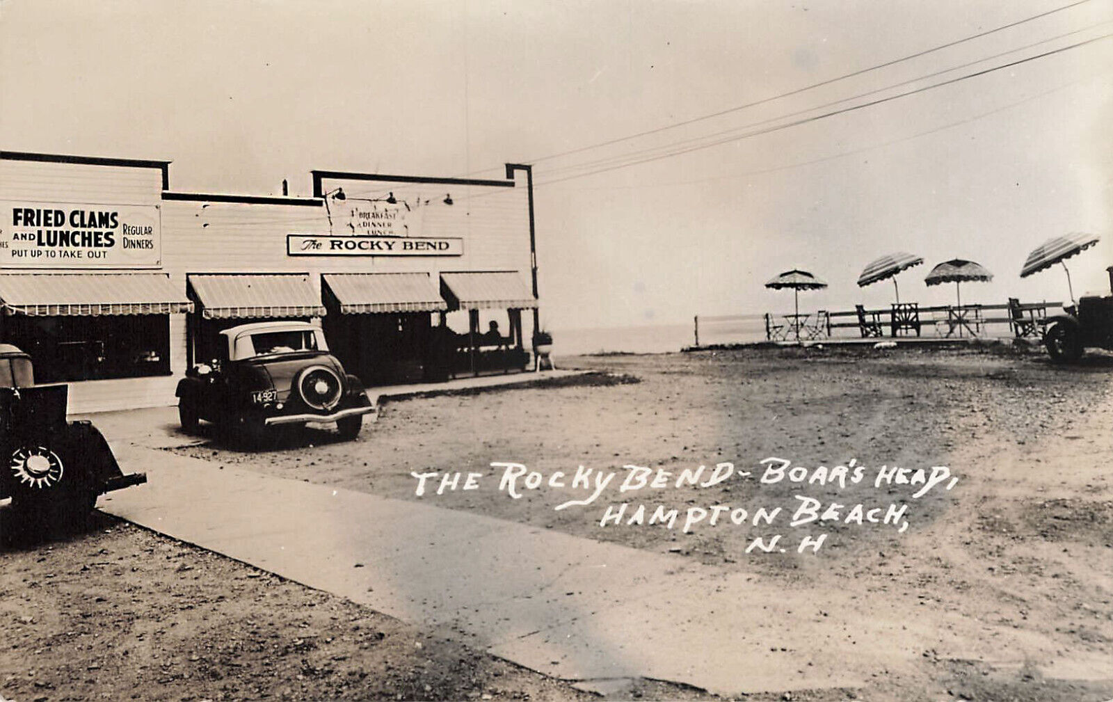 Hampton Beach NH Fried Clams Rocky Bend Boar's Head, Real Photo