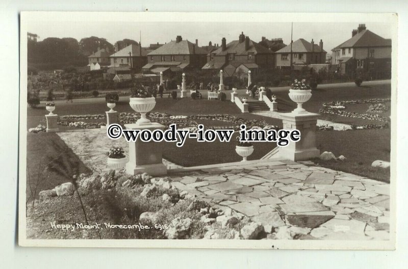 tq0016 - Lancs - Display Gardens at Happy Mount, Bare, Morecambe - postcard 