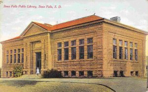 Public Library Sioux Falls South Dakota 1910 postcard