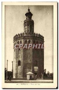 Old Postcard Sevilla Torre del Oro