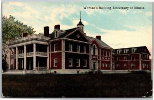 Woman's Building, University of Illinois Champaign Vintage Postcard L02