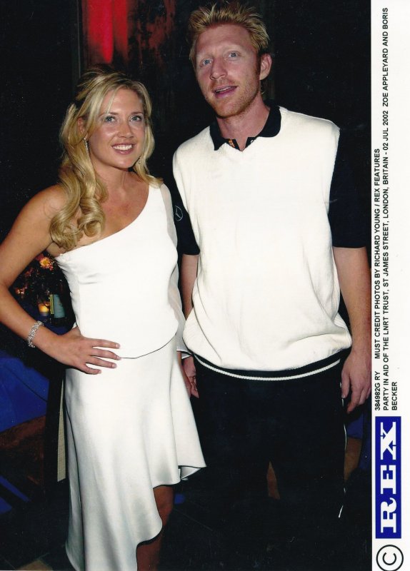 Boris Becker Germany Zoe Appleyard LNRT Trust Party 2002 Tennis Press Photo