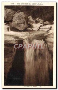 Old Postcard Gourdon Gorges Du Loup jump wolf