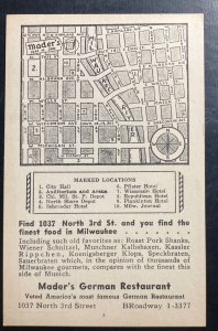 Mint Usa Advertising Postcard Maders German Restaurants Milwaukee