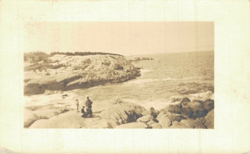 USA Glades Rocks Minot Massachusetts Vintage RPPC 07.65 