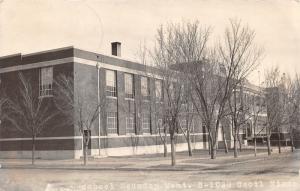 Roundup Montana~High School Building~1951 Cecil Nixon RPPC~RPO Miles City