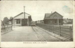 Roslindale MA RR Train Station Depot c1910 Postcard