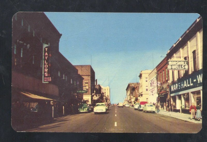 PORT ARTHUR ONTARIO DOWNTOWN CUMBERLAND STREET SCENE VINTAGE POSTCARD