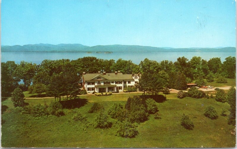 Postcard VT Burlington - Shelburne Inn - bird's eye view